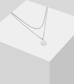 KUZZOI Halskette Herren Layer Figaro Venezianer Plättchen 925 Silber in  silber bestellen - 96563101