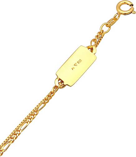 25910101 Figaro Venezianer Herren KUZZOI gold - Platte bestellen Halskette Layer in 925 Silber