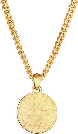 KUZZOI Halskette Herren Panzerkette Kompass Cool Massiv 925 Silber in gold  bestellen - 92870101