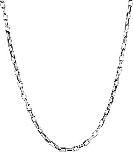 KUZZOI Halskette Herren Rundanker Oval Basic 925 Silber