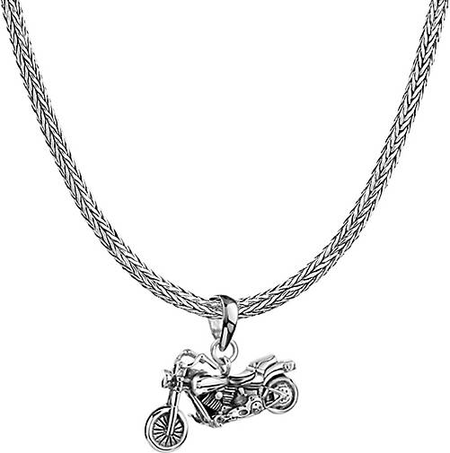 KUZZOI Halskette Herren Silber 96585601 925 Anhänger Motorrad bestellen silber - Schlangenkette in