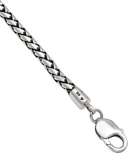 KUZZOI Halskette Herren Zopfkette Oxidiert Massiv 925 Silber in silber  bestellen - 93731701