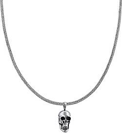 KUZZOI Halskette Männerkette Totenkopf Anhänger Massiv 925 Silber