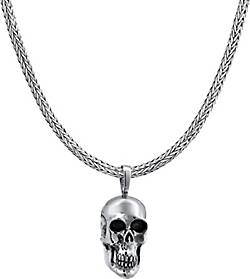 Anhänger bestellen Silber silber in 925 Totenkopf 96584301 KUZZOI Massiv Männerkette - Halskette