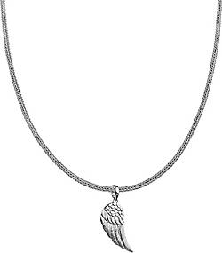 KUZZOI Halskette Mann Schlangenkette Flügel Anhänger 925 Silber in silber  bestellen - 96584501