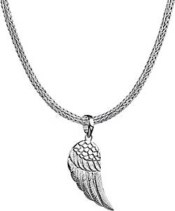 KUZZOI Halskette Mann Schlangenkette Flügel Anhänger 925 Silber in silber  bestellen - 96584501