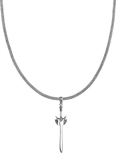 silber Silber in Mann Schwert Massiv KUZZOI bestellen Schlangenkette 96584701 - Halskette 925