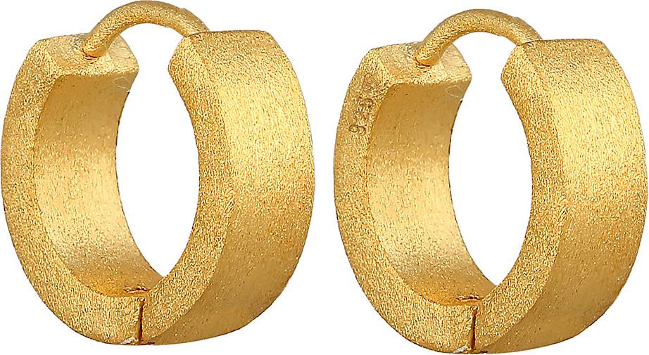 92931801 Silber Ohrringe in gold Creolen Sterling Herren bestellen - KUZZOI Gebürstet 925