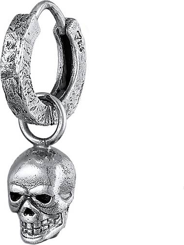 Kuzzoi Lange Kette Totenkopf Schädel Gothic 925 Sterling Silber, In sehr  hochwertiger Juweliersqualität gefertigt