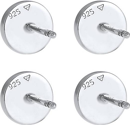 - Stecker Ohrringe Emaille 92978601 in KUZZOI Silber bestellen 925 Set silber Brushed Herren 2er