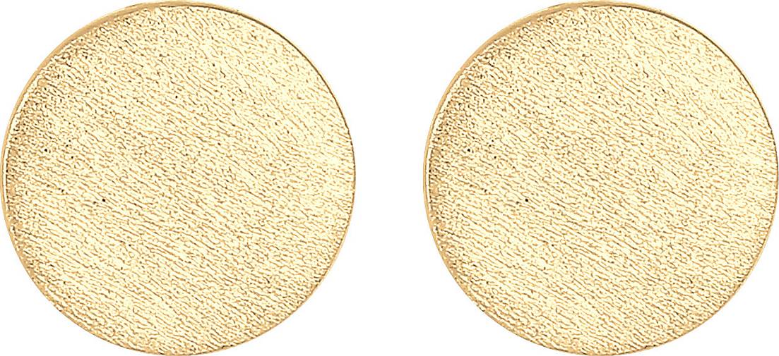 KUZZOI Ohrringe Herren Stecker Basic Geo Brushed Trend 925 Silber in gold  bestellen - 93311002