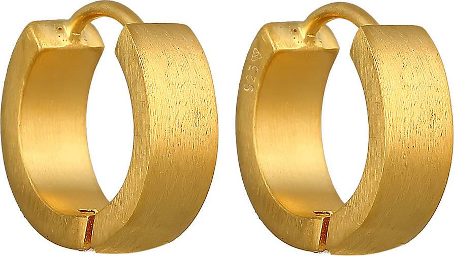 Männer 925 in Creole Silber Sterling Matt 92978403 bestellen - KUZZOI Ohrringe Kreis gold