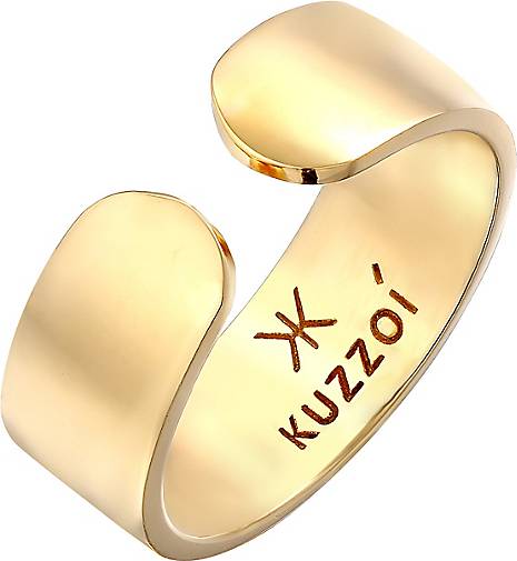 Ring gold Design - KUZZOI Silber in Klares Bandring bestellen 23139202 Offen 925