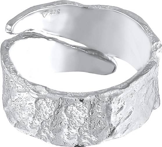 KUZZOI Ring Bandring Struktur Used Look 925 Silber in silber bestellen -  97086303