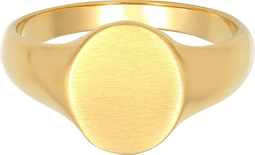 KUZZOI Ring Basic Cool Siegelring Herren Matt 925 Silber in gold bestellen  - 92869101