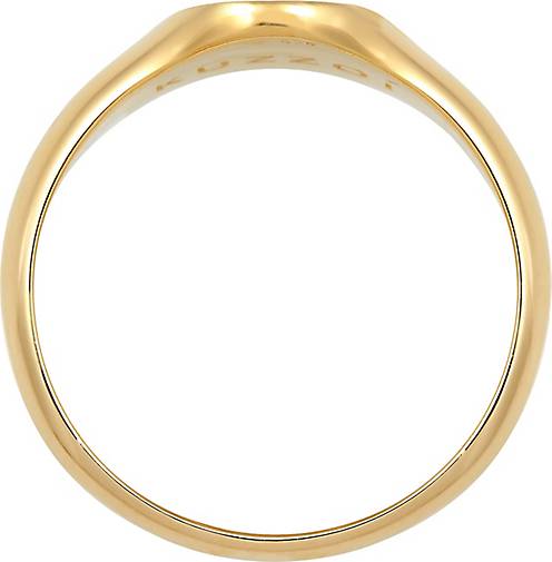 KUZZOI Ring Basic Cool Siegelring Herren Matt 925 Silber in gold bestellen  - 92869101