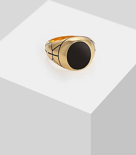 [Super günstig und kostenloser Versand!] KUZZOI Ring gold in 92869701 Herren bestellen Oval - Emaille Basic Silber 925er Siegelring