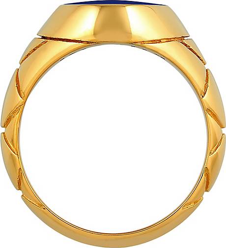 Basic 925er 99532802 Herren Emaille Silber Siegelring gold Ring bestellen - Oval KUZZOI in