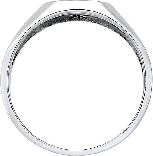 bestellen Basic Ring Quadrat Herren 96900401 KUZZOI 925 in Silber - Siegelring bunt Matt