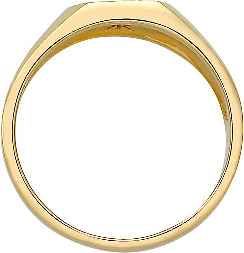 KUZZOI Ring Basic Siegelring Herren Quadrat Matt 925 Silber in gold  bestellen - 96900402