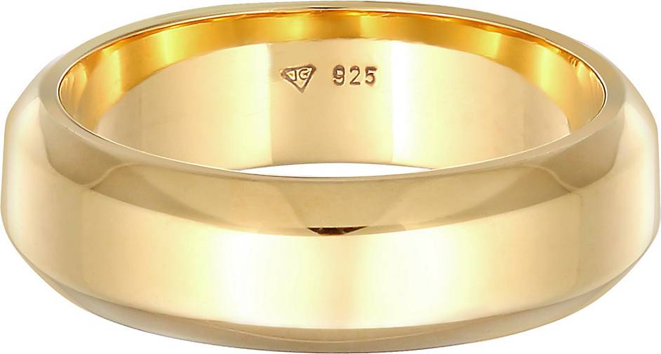 KUZZOI Ring Herren Bandring Basic 925 Silber in gold bestellen - 99715402