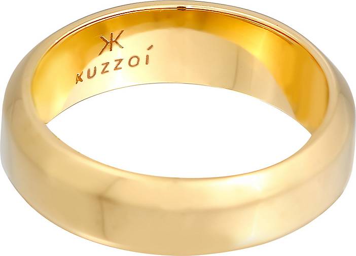 KUZZOI Ring Herren Bandring Basic 925 Silber in gold bestellen - 99715402