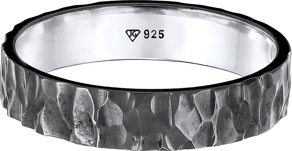 KUZZOI Ring Herren Bandring Freundschaftsring 925 Silber in schwarz  bestellen - 78045303