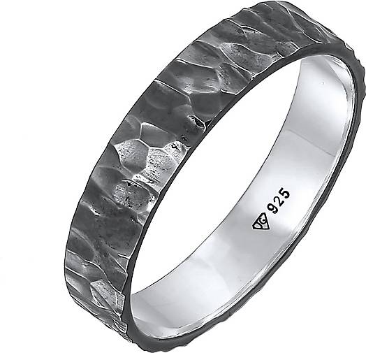 KUZZOI Ring Herren Bandring schwarz - 925 bestellen Freundschaftsring 78045303 Silber in