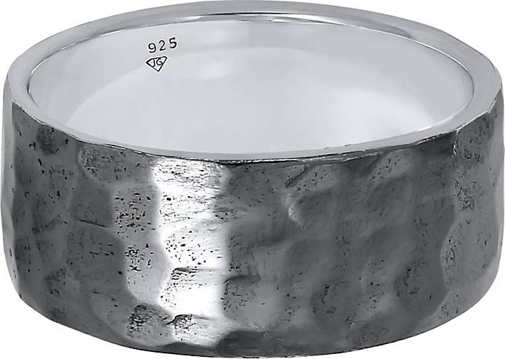 Gehämmert bestellen - in KUZZOI Sterling Ring Silber 925 Herren schwarz 92971802 Bandring