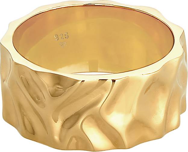 KUZZOI Ring Herren Bandring Geschmiedet Used Look 925 Silber in gold  bestellen - 96563201 | Silberringe