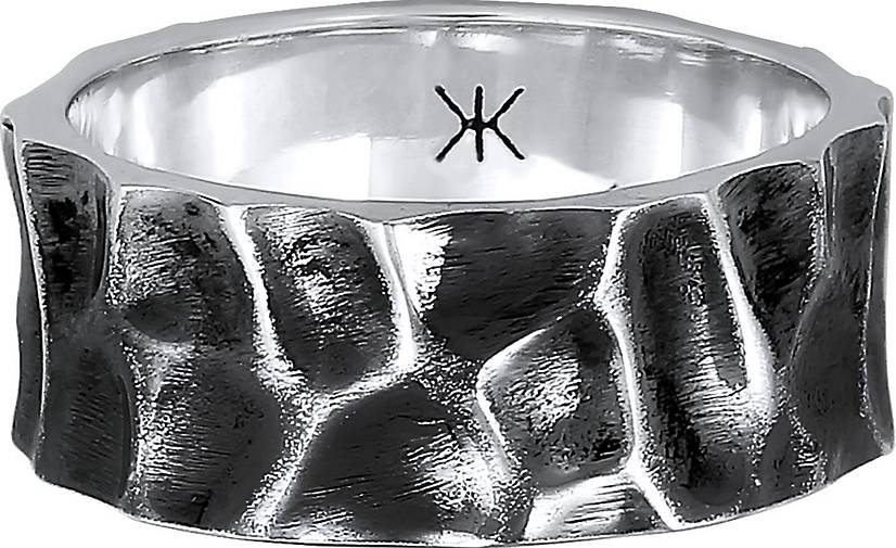 KUZZOI Ring Herren Bandring bestellen 96563202 Geschmiedet Look silber in 925 - Silber Used