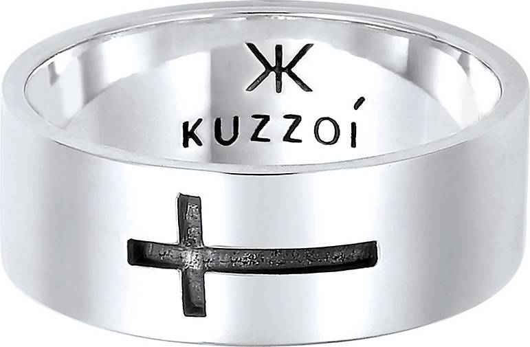 KUZZOI Ring Herren Bandring Glanz Kreuz Glaube 925 Silber in silber  bestellen - 93188802 | Silberringe