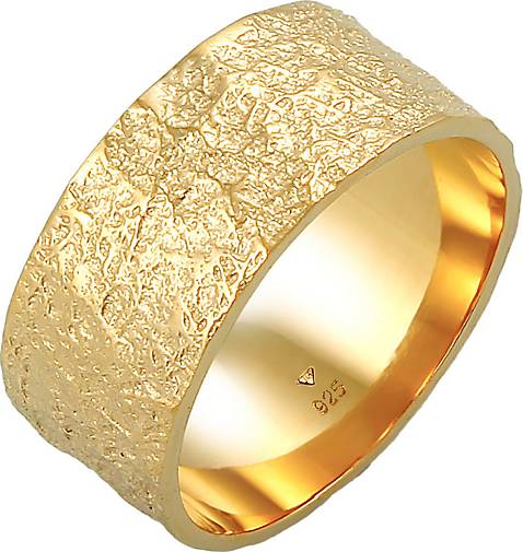 925 Ring Herren gold Organic Silber bestellen in 93472502 - Bandring KUZZOI Struktur