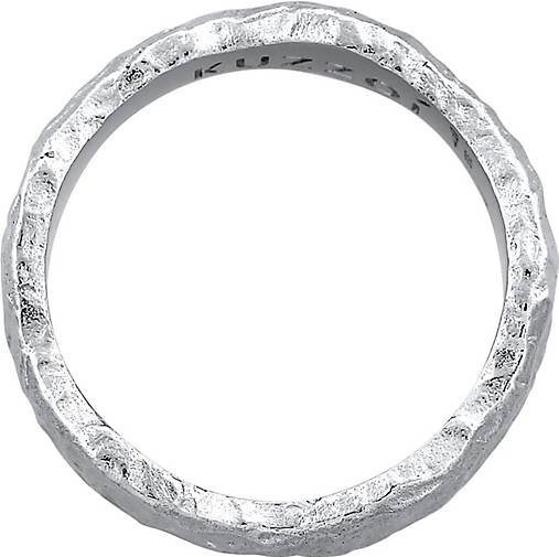 KUZZOI Ring Herren Bandring Organic Struktur 925 Silber in silber bestellen  - 23138302