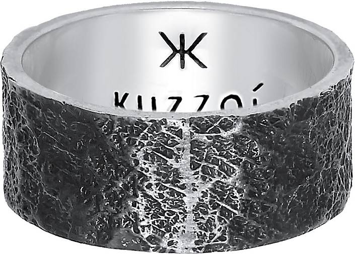 KUZZOI Ring Herren Bandring Organic Struktur 925 Silber in silber bestellen  - 93472501