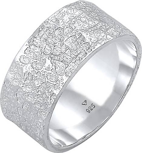 KUZZOI Ring Herren Bandring Organic Struktur 925 Silber in silber bestellen  - 93472504