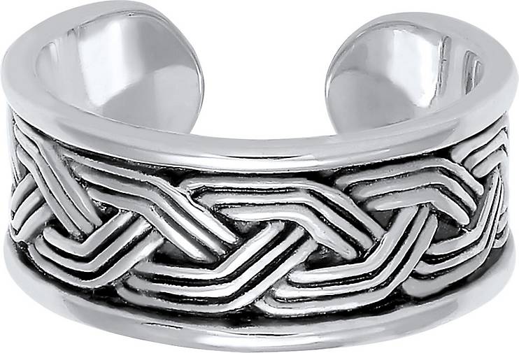 KUZZOI Ring Silber - Design Bandring 925 in Ornament silber 93732501 Herren Offen bestellen