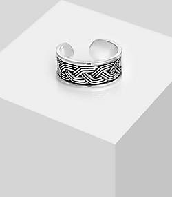 KUZZOI Ring Herren Bandring Ornament Design Offen 925 Silber in silber  bestellen - 93732501