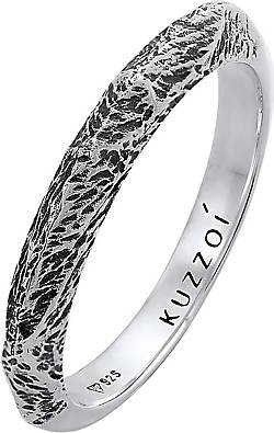 Silber Bandring Ring bestellen Herren KUZZOI Used Look - 97344201 Schmal 925 in silber