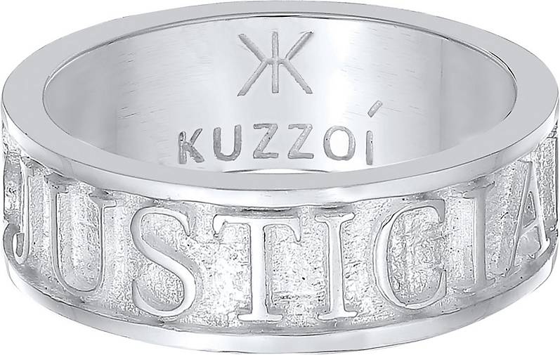 KUZZOI Ring Herren Bandring Schriftzug 925 Silber in silber bestellen -  75058303