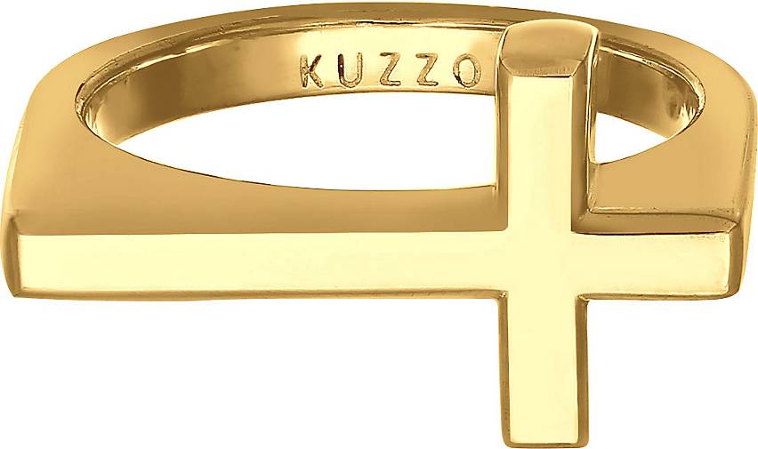 KUZZOI Ring Herren Kreuz Schlicht in gold 925 bestellen 74463603 - Modern Silber