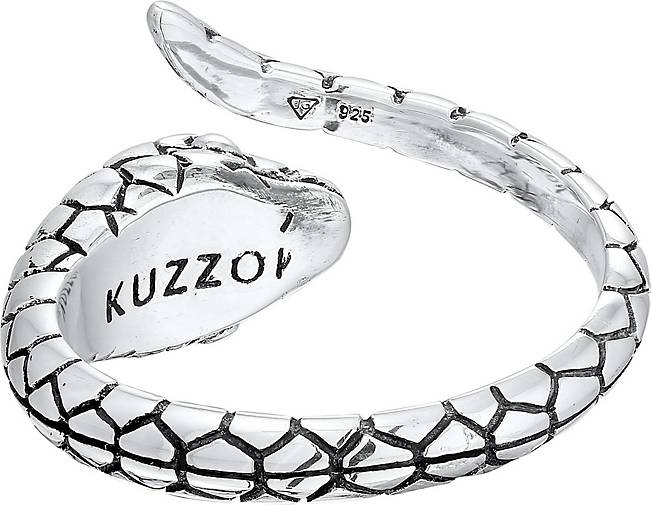 KUZZOI Ring Herren Schlange Kraft 925 Silber