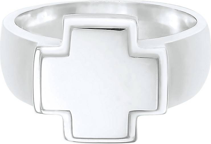 Siegelring Herren - Bandring Ring in KUZZOI 94227301 Silber 925 silber bestellen Kreuz