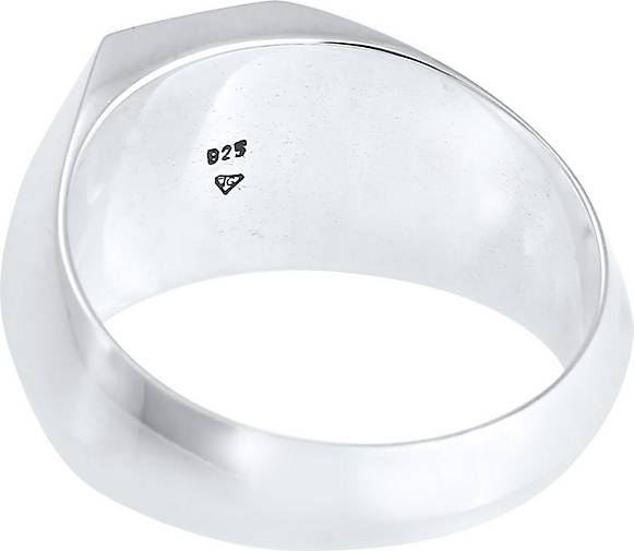 KUZZOI Ring Herren Siegelring Emaille 925 Sterling Silber in silber  bestellen - 92972601