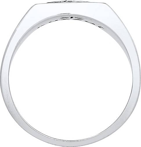 KUZZOI Ring Herren Siegelring Emaille Stern Basic 925 Silber in silber  bestellen - 92869801