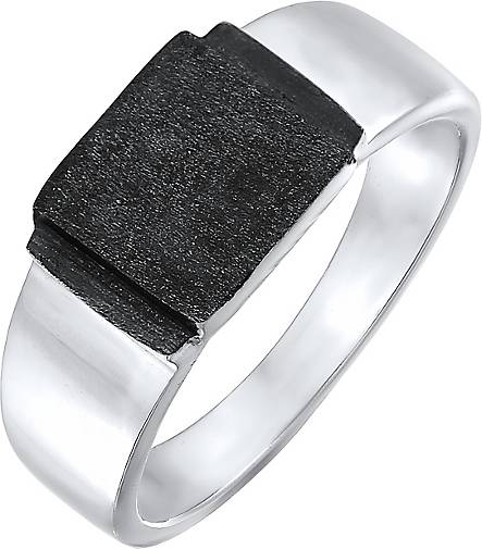 KUZZOI Ring Herren Siegelring Matt 925 Silber