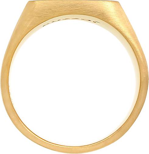 KUZZOI Ring Herren Siegelring Matt Basic Pfeil 925 Silber in gold bestellen  - 92869302