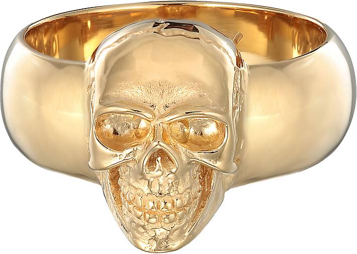 KUZZOI bestellen 93056802 - Silber Siegelring Totenkopf Herren gold 925er Ring in