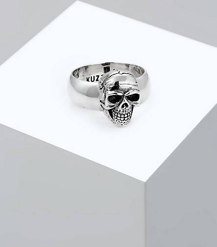 silber - bestellen Silber 925er Herren Totenkopf Ring Siegelring in KUZZOI 93056801