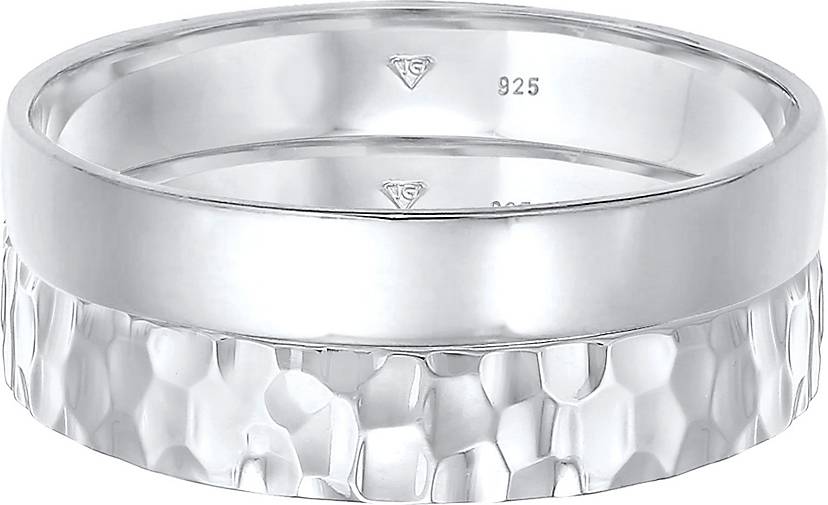 KUZZOI Ring Kuzzoi in - Silber Basic bestellen Set Gehämmert Ring silber 79744501 925